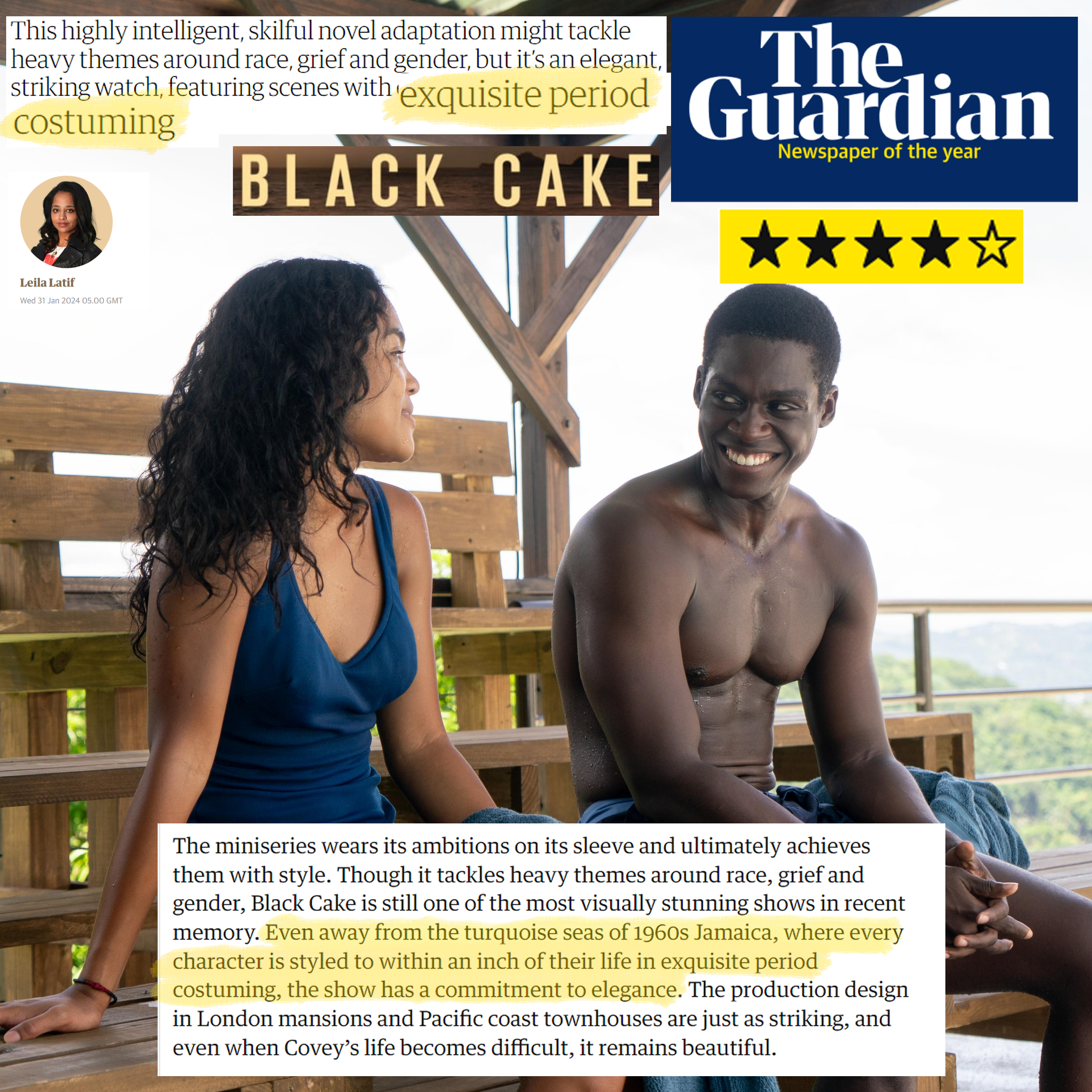 Press for Black Cake UK release - January 31, 2024